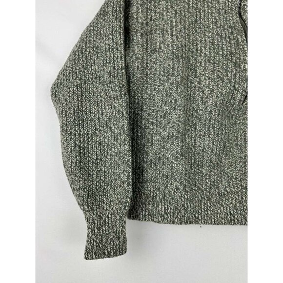 Everlane GIRLS M Half-Zip Chunky Knit Sweater 100% Wool Sweatshirt Pullover - Picture 8 of 10